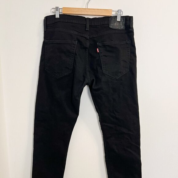 Levis 512 Slim Taper Black Jeans Mens 34X32 Classic Casual Everyday Denim Pants - Picture 4 of 11